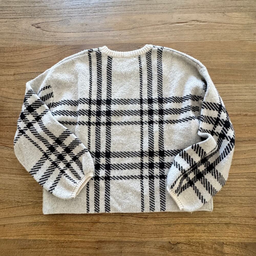 Z Supply Solange Plaid Sweater - Size M - Picture 4 of 6